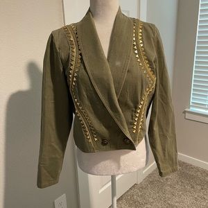 Vintage Italian designer Fini Lignarolo studded cropped blazer